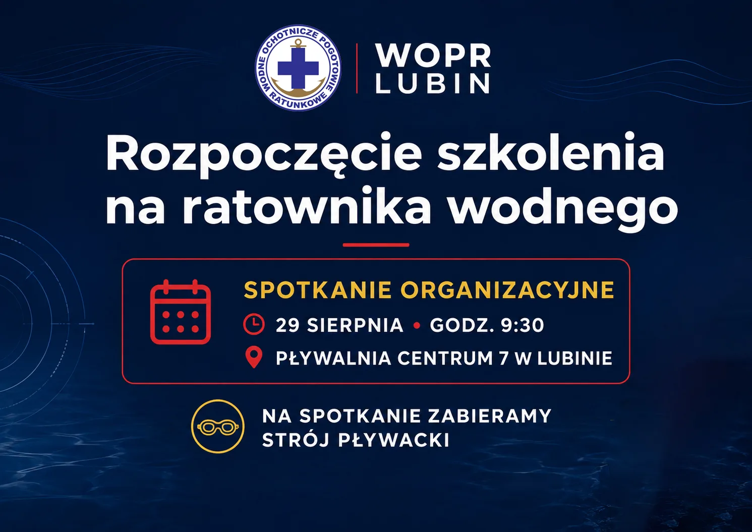 Rozpoczynamy szkolenie na Ratownika Wodnego!